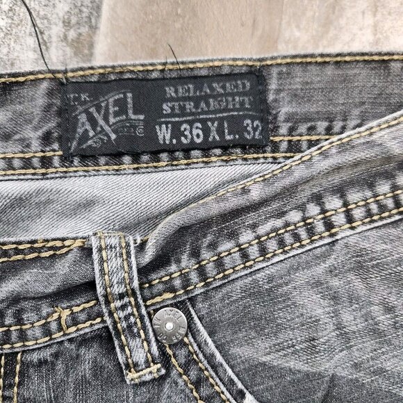 Mens TK Axel size 36x30 Relaxed Straight Mid Rise Jeans - Picture 4 of 11